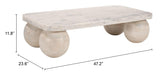 Camakat Natural Rectangular Coffee Table Coffee Tables LOOMLAN By Zuo Modern