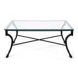 Camargues Coffee Table Glass Top Metal Frame Coffee Tables LOOMLAN By Sarreid