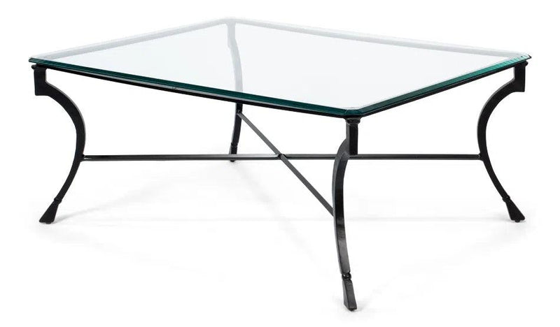 Camargues Coffee Table Glass Top Metal Frame Coffee Tables LOOMLAN By Sarreid