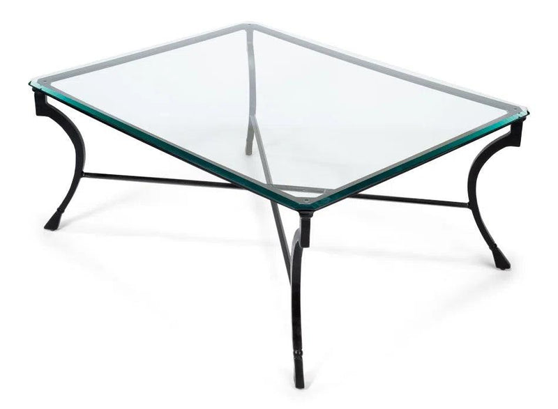 Camargues Coffee Table Glass Top Metal Frame Coffee Tables LOOMLAN By Sarreid