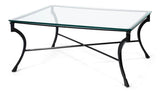 Camargues Coffee Table Glass Top Metal Frame Coffee Tables LOOMLAN By Sarreid