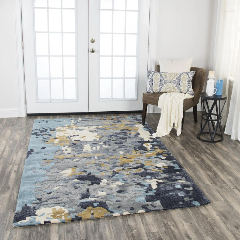 Camb Abstract Gray Large Area Rugs For Living Room Area Rugs LOOMLAN By LOOMLAN