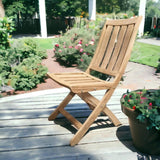 Cambria Teak Outdoor Folding Chair Outdoor Lounge Chairs LOOMLAN By HiTeak