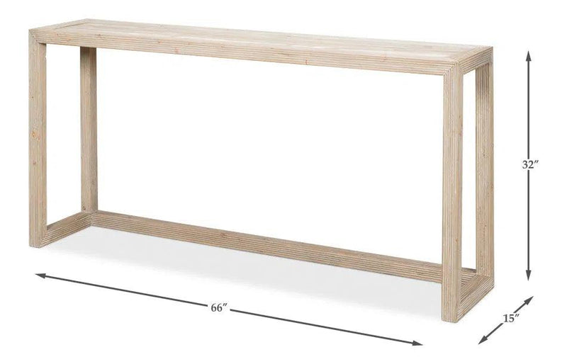 Camden Console Table Grey Finish Pine Wood Console Tables LOOMLAN By Sarreid