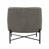 Cami Low Profile Club Chair Marbled Grey Velvet Barrel Chair Accent Chairs LOOMLAN By LH Imports