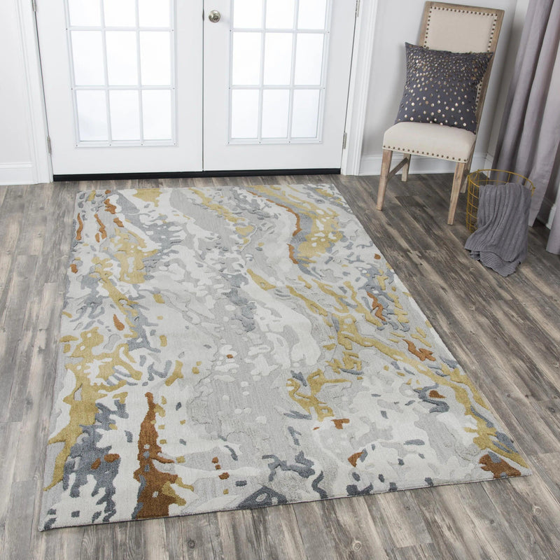 Cams Abstract Gray Large Area Rugs For Living Room Area Rugs LOOMLAN By LOOMLAN