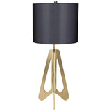 Candis Metal Lamp With Black Shade and Brass Finish Table Lamps LOOMLAN By Noir