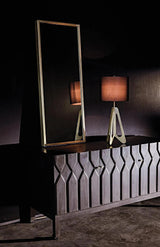 Candis Metal Lamp With Black Shade and Brass Finish Table Lamps LOOMLAN By Noir