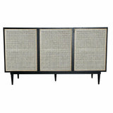 Cane Black and White Small Solid Wood Sideboard Sideboards LOOMLAN By LH Imports