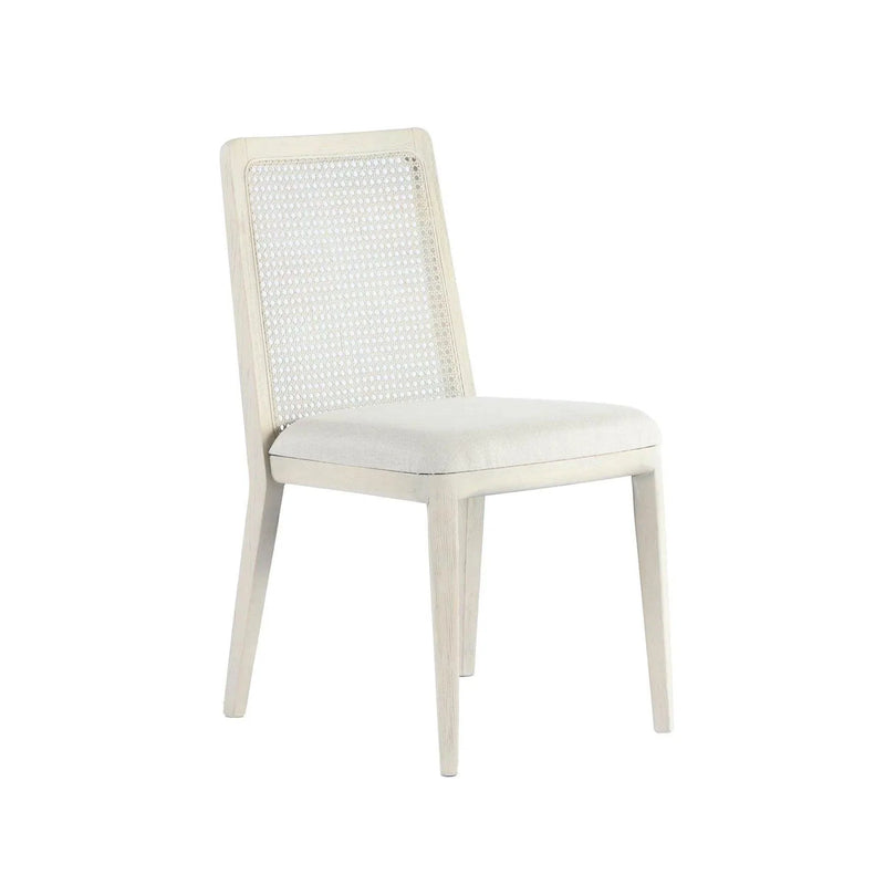 Cane Polyester Upholstered Armless Dining Chair (Set Of 2)