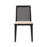 Cane Polyester Upholstered Armless Dining Chair (Set Of 2)