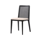 Cane Polyester Upholstered Armless Dining Chair (Set Of 2)