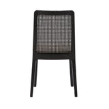 Cane Polyester Upholstered Armless Dining Chair (Set Of 2)