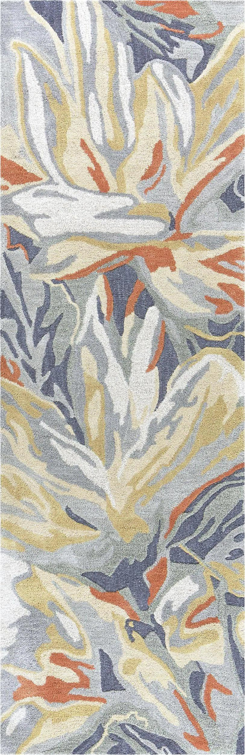 Cang Floral Blue Large Area Rugs For Living Room Area Rugs LOOMLAN By LOOMLAN