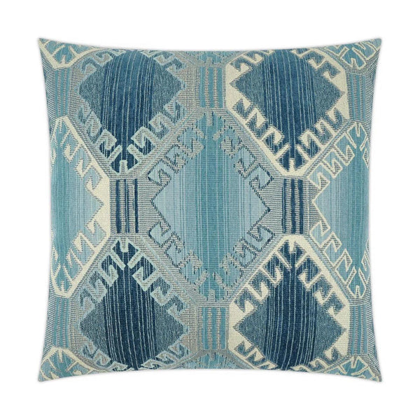 Cankiri Sapphire Blue Throw Pillow With Insert Throw Pillows LOOMLAN By D.V. Kap