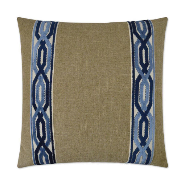 Cannes Blue Throw Pillow With Insert Throw Pillows LOOMLAN By D.V. Kap