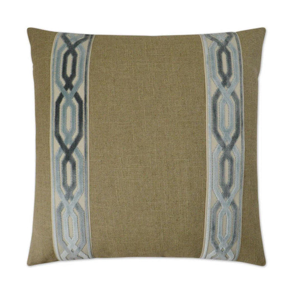 Cannes Mist Grey Throw Pillow With Insert Throw Pillows LOOMLAN By D.V. Kap