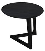 Cantilever Wood Black Oval Side Table Side Tables LOOMLAN By Noir