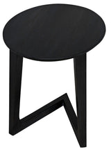 Cantilever Wood Black Oval Side Table Side Tables LOOMLAN By Noir