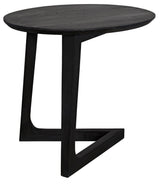 Cantilever Wood Black Oval Side Table Side Tables LOOMLAN By Noir