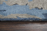 Canu Abstract Blue Large Area Rugs For Living Room Area Rugs LOOMLAN By LOOMLAN