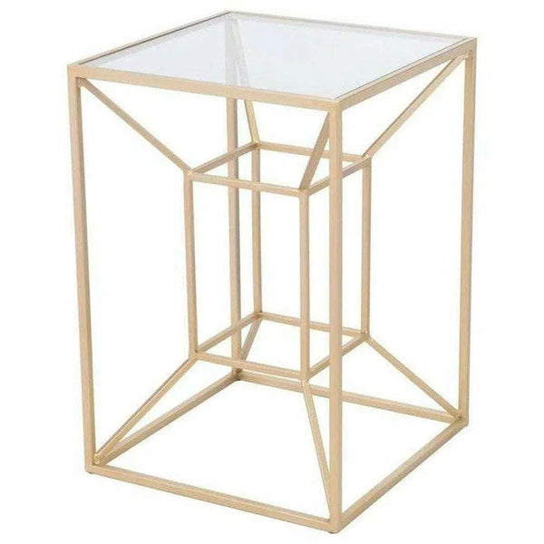 Canyon Side Table Gold Side Tables LOOMLAN By Zuo Modern