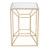 Canyon Side Table Gold Side Tables LOOMLAN By Zuo Modern