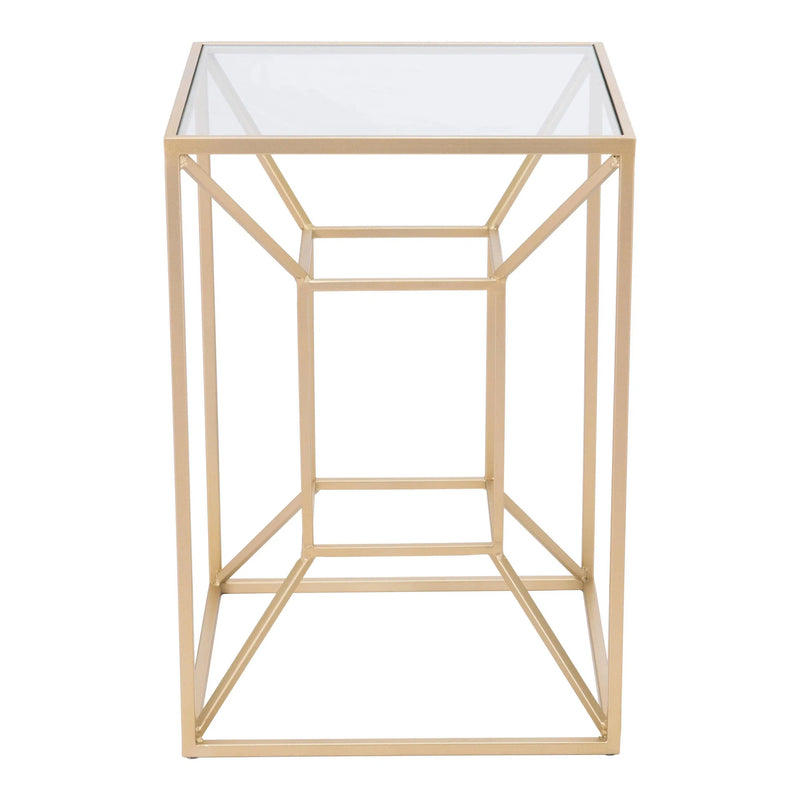 Canyon Side Table Gold Side Tables LOOMLAN By Zuo Modern