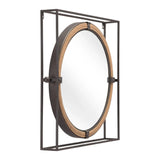 Capell Mirror Gray in Steel Frame Wall Mirrors LOOMLAN By Zuo Modern