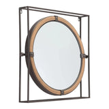 Capell Mirror Gray in Steel Frame Wall Mirrors LOOMLAN By Zuo Modern