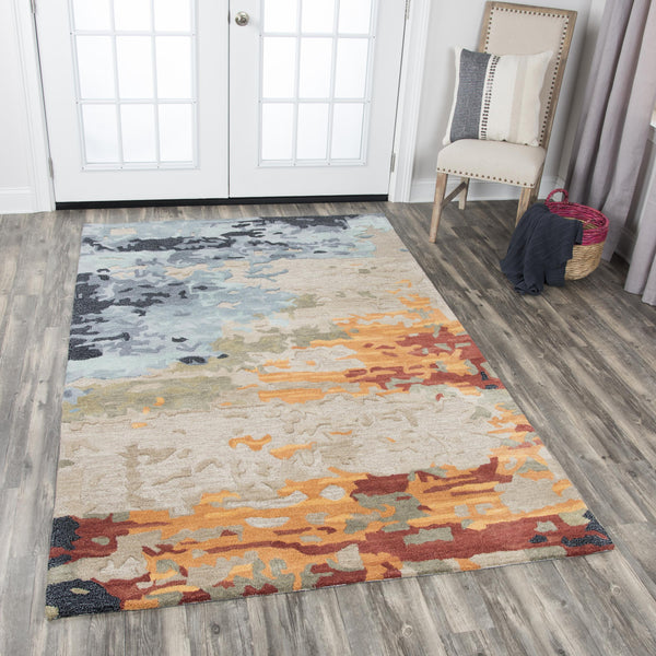 Capi Abstract Tan Large Area Rugs For Living Room Area Rugs LOOMLAN By LOOMLAN