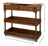 Capital Serving Cart Fruitwood Finish Side Tables LOOMLAN By Sarreid