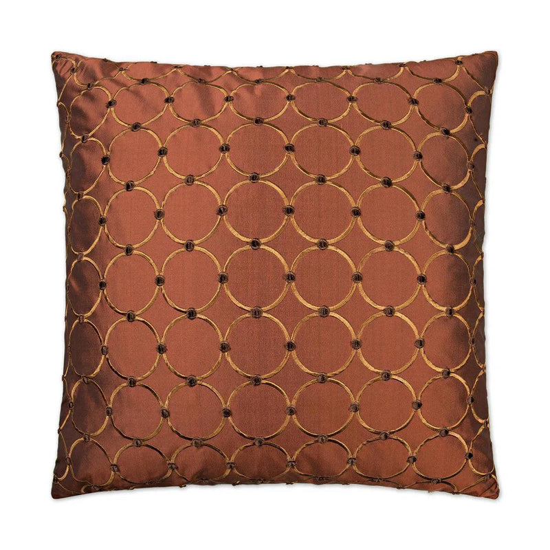 Caprica Sienna Dark Red Throw Pillow With Insert Throw Pillows LOOMLAN By D.V. Kap