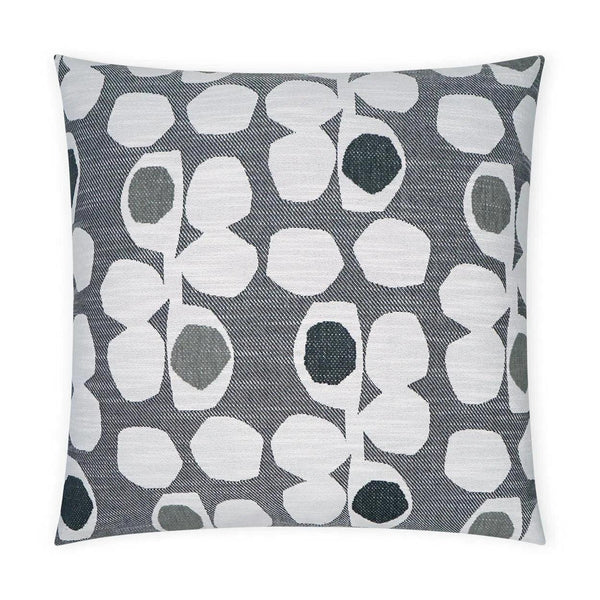 Caprioni Tuxedo Abstract Grey Large Throw Pillow With Insert Throw Pillows LOOMLAN By D.V. Kap