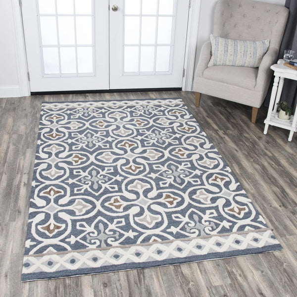 Cara Medallion Gray Large Area Rugs For Living Room Area Rugs LOOMLAN By LOOMLAN