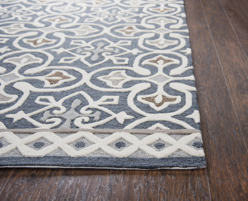 Cara Medallion Gray Large Area Rugs For Living Room Area Rugs LOOMLAN By LOOMLAN