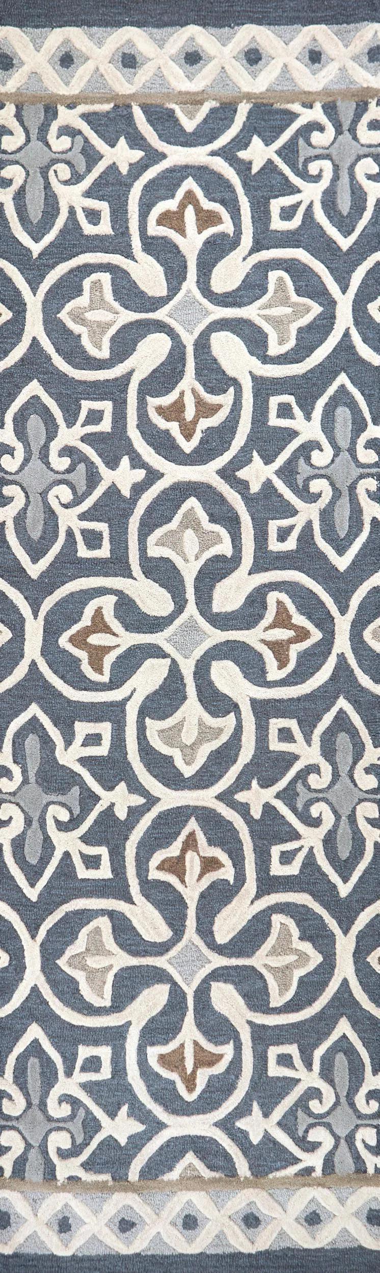 Cara Medallion Gray Large Area Rugs For Living Room Area Rugs LOOMLAN By LOOMLAN