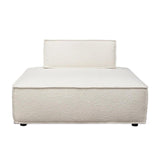 Cara Square Modular Lounger in Ivory Boucle Fabric Modular Components LOOMLAN By Diamond Sofa