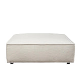 Cara Square Modular Lounger in Ivory Boucle Fabric Modular Components LOOMLAN By Diamond Sofa