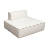 Cara Square Modular Lounger in Ivory Boucle Fabric Modular Components LOOMLAN By Diamond Sofa