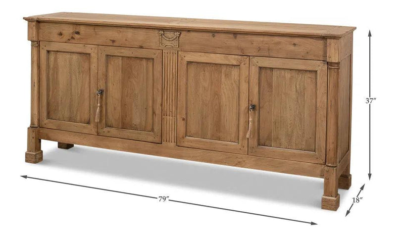 Caracole Credenza Cabinet for Living Room Driftwood Finish Sideboards LOOMLAN By Sarreid