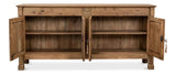 Caracole Credenza Cabinet for Living Room Driftwood Finish Sideboards LOOMLAN By Sarreid