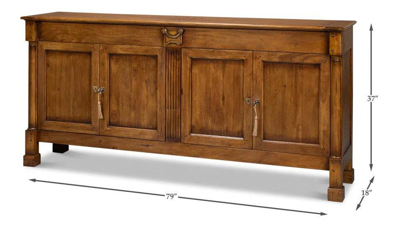 Caracole Credenza Fruitwood Cabinet for Living Room Sideboards LOOMLAN By Sarreid