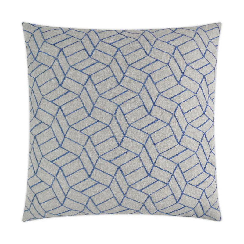 Caramba Sapphire Grey Throw Pillow With Insert Throw Pillows LOOMLAN By D.V. Kap