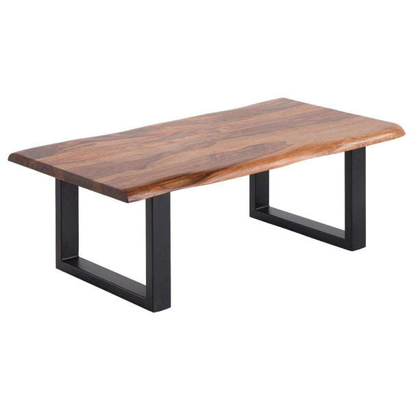 Carden Wood Brown Rectangular Coffee Table Coffee Tables LOOMLAN By LOOMLAN