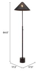 Cardo Floor Lamp Bronze Floor Lamps LOOMLAN By Zuo Modern