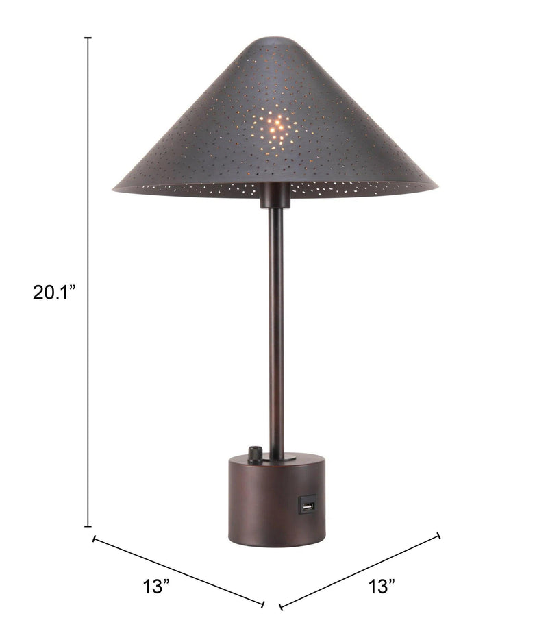 Cardo Table Lamp Bronze Table Lamps LOOMLAN By Zuo Modern