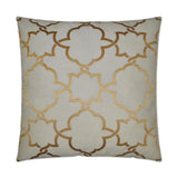 Carlton Gold Brown Throw Pillow With Insert Throw Pillows LOOMLAN By D.V. Kap