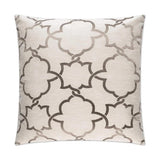 Carlton Taupe Throw Pillow With Insert Throw Pillows LOOMLAN By D.V. Kap