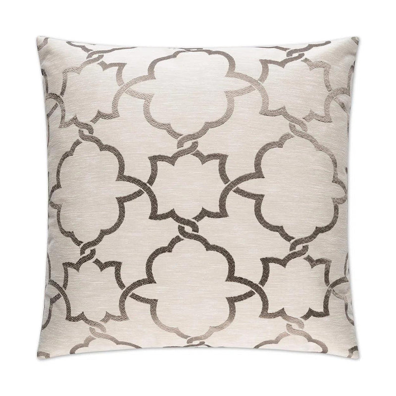 Carlton Taupe Throw Pillow With Insert Throw Pillows LOOMLAN By D.V. Kap